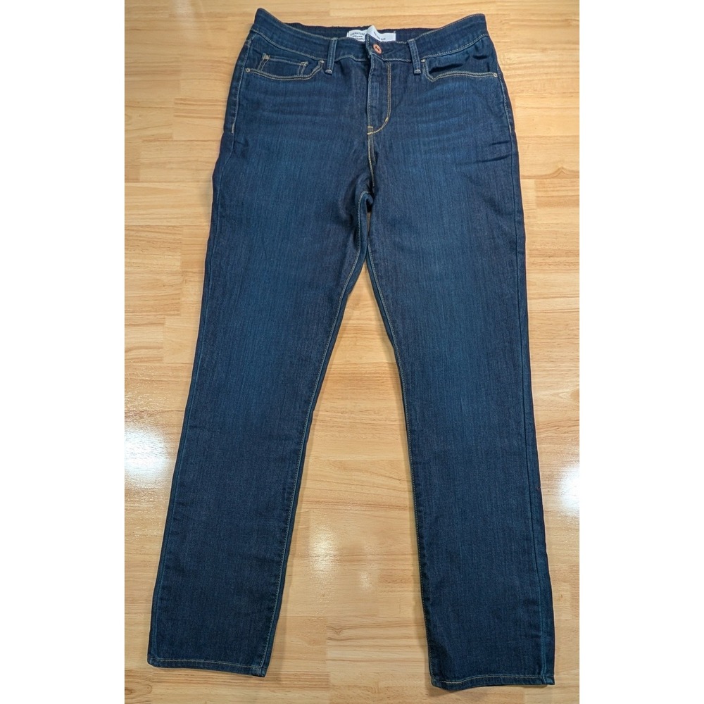Signature by Levi Strauss Womens Mid Rise Slim Jeans Dark Wash 10L W30 L32 67724